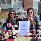 Laurie Martin and mom Linda Rodrigues show off their wares at the Sarah Mooney Museum Open House.